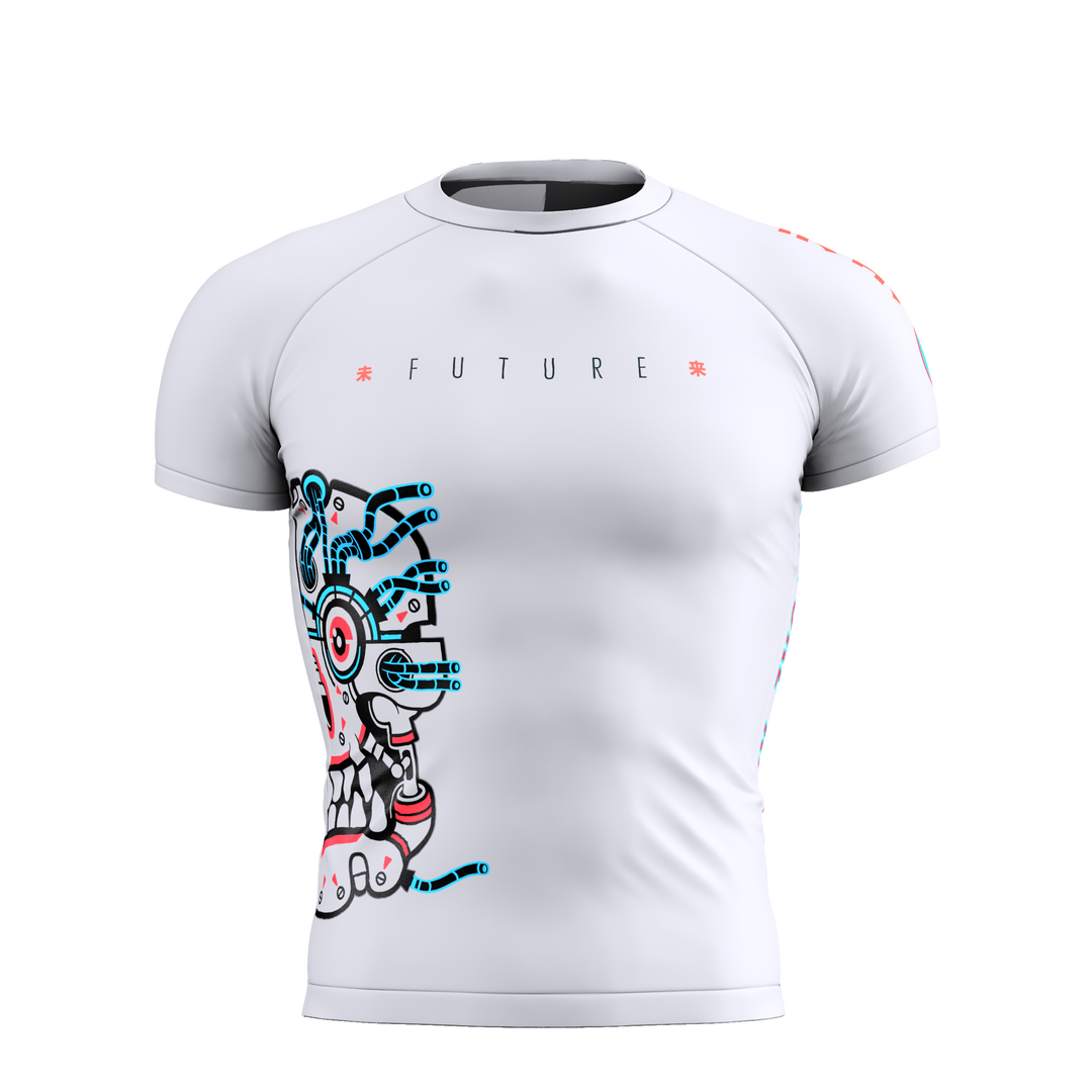 Future Kimonos v1.0 - WHITE Short Sleeve Rash Guard