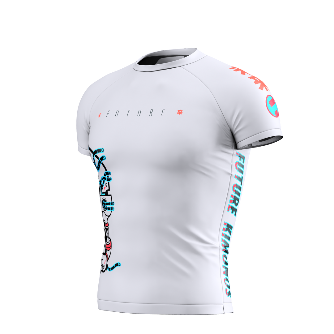 Future Kimonos v1.0 - WHITE Short Sleeve Rash Guard