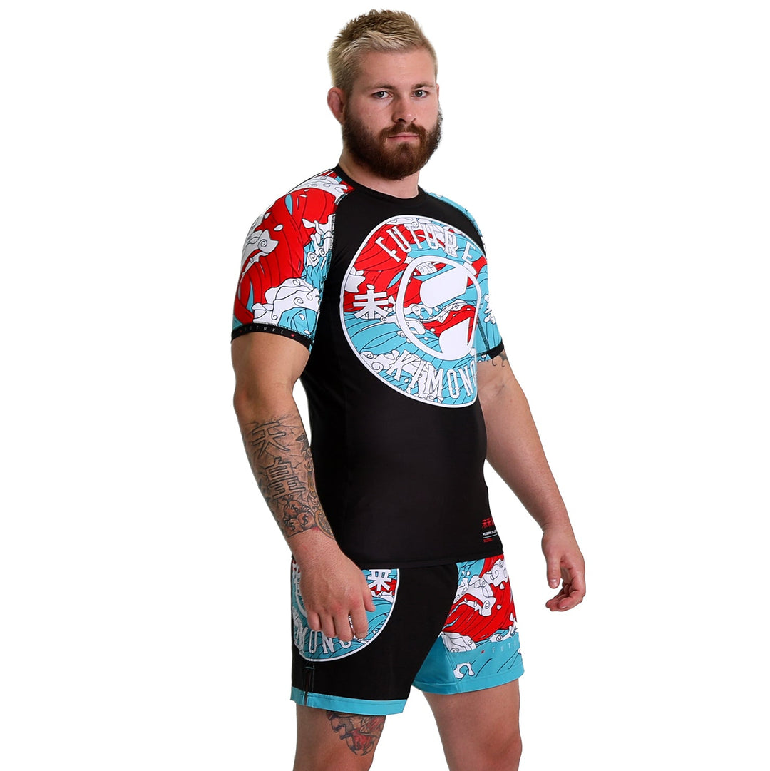 Blood In The Water - Short Sleeve Rash Guard