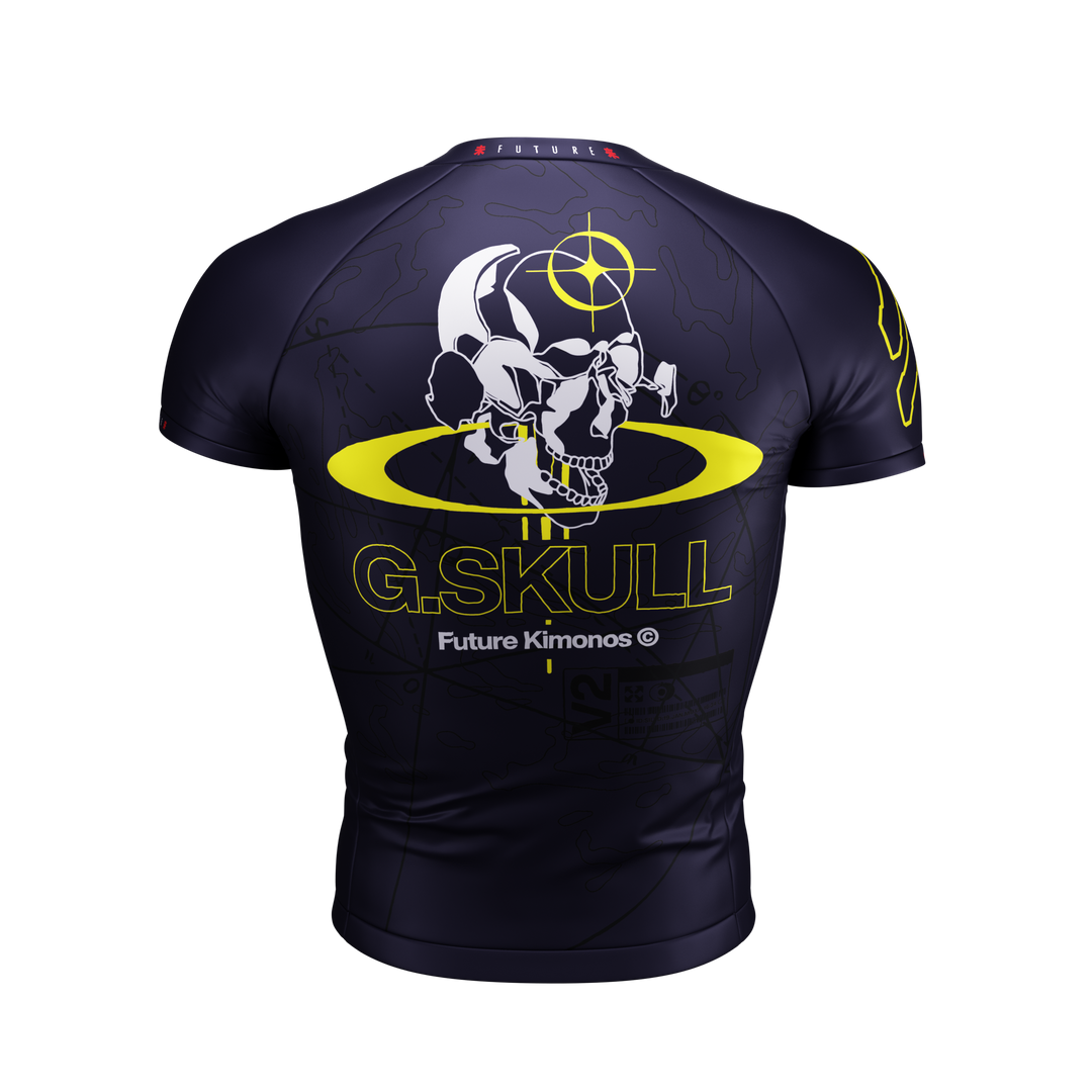 Grey Skull - Men's Short Sleeve Rash Guard