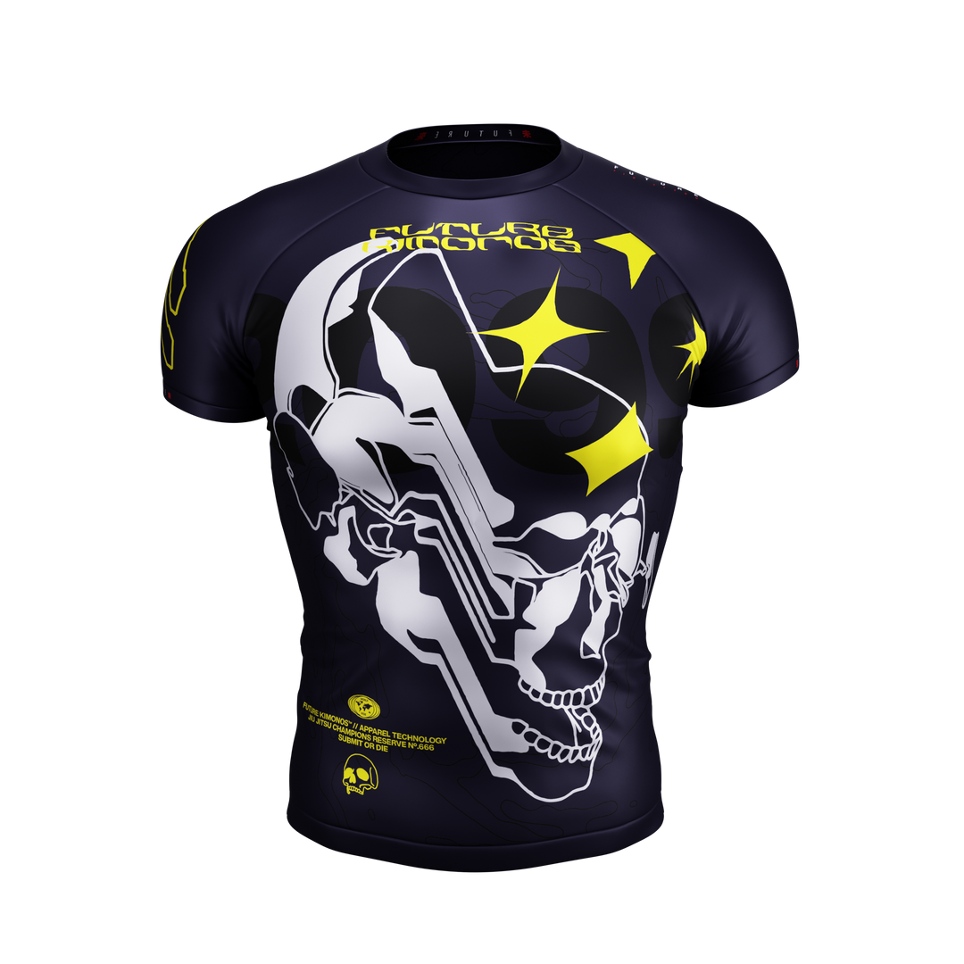 Grey Skull - Men's Short Sleeve Rash Guard