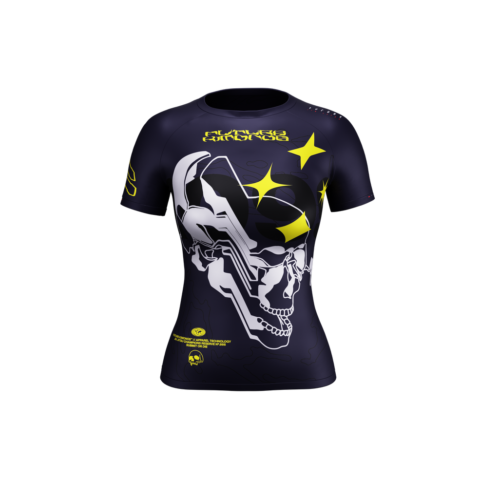 Grey Skull - Women's Short Sleeve Rash Guard – EARN THE GLORY