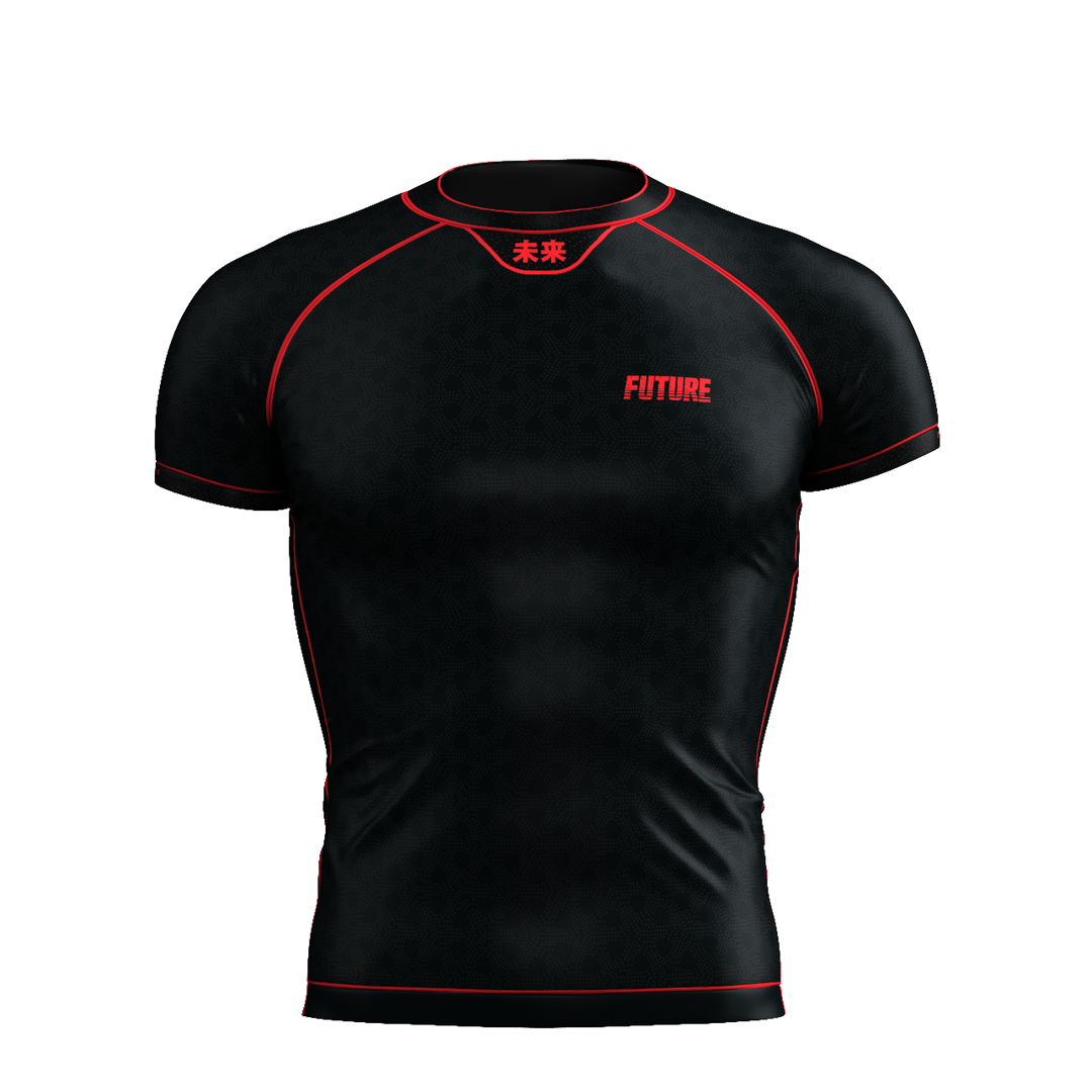 Horizon - Black Short Sleeve Rash Guard