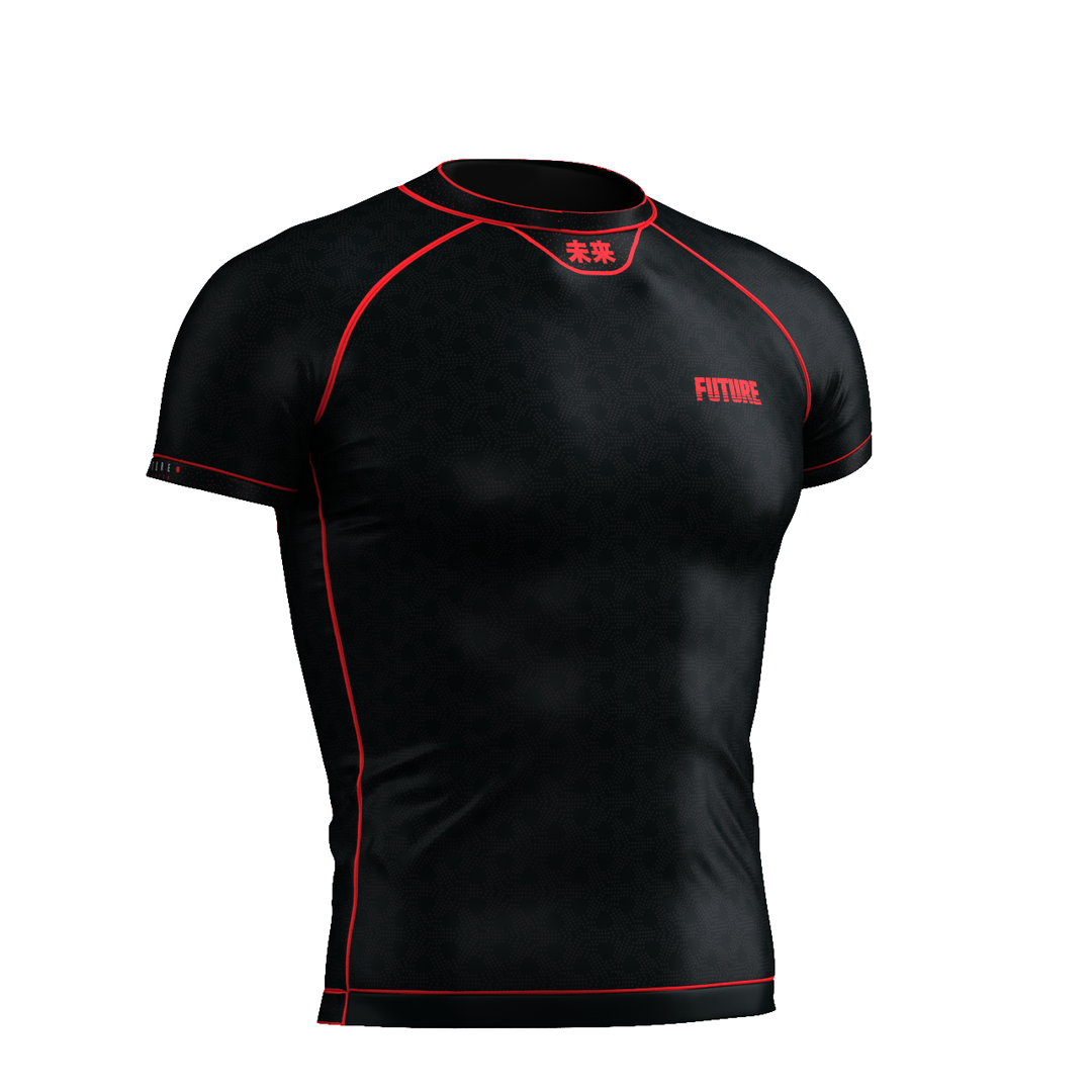 Horizon - Black Short Sleeve Rash Guard