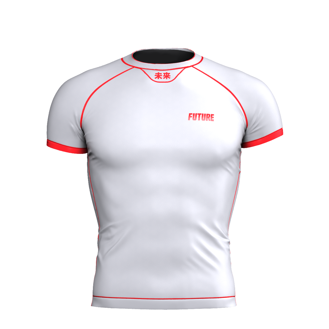 Horizon - White Short Sleeve Rash Guard