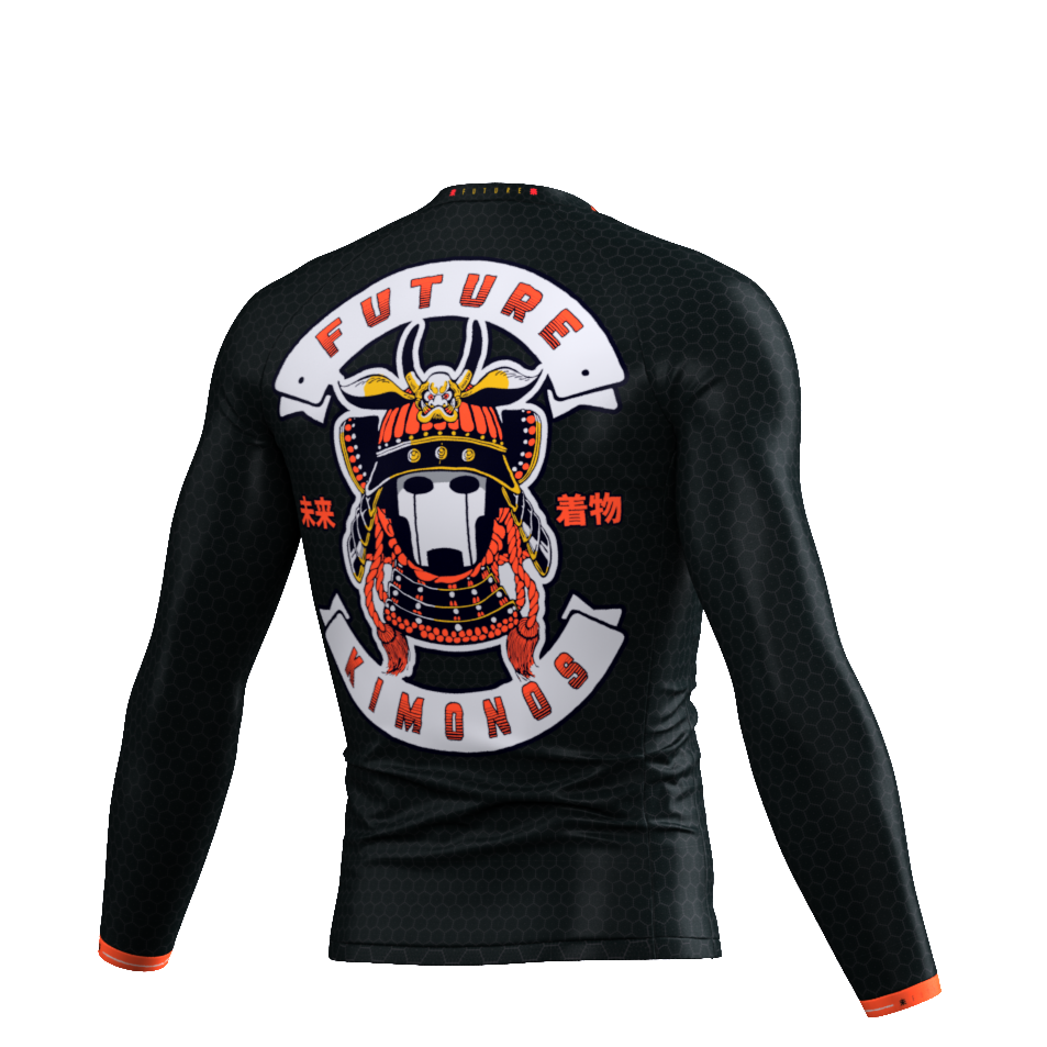 Immortal Samurai - Black Long Sleeve Rash Guard