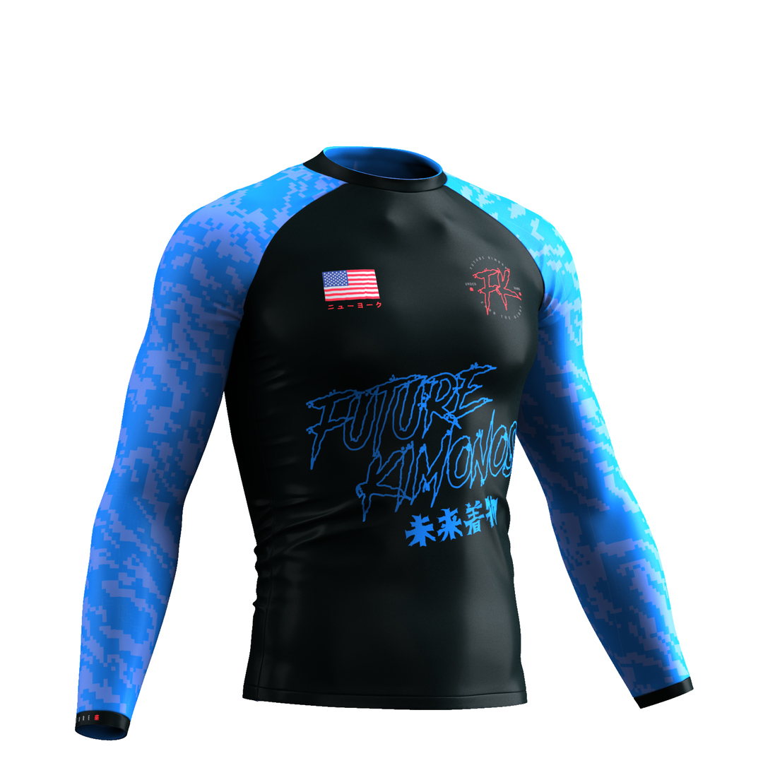 Under Dawg 2.0 - Blue Long Sleeve Rash Guard