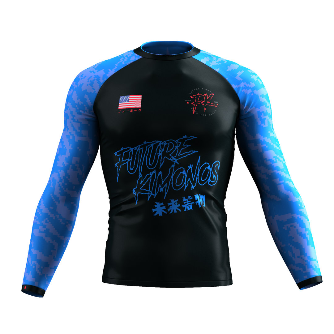 Under Dawg 2.0 - Blue Long Sleeve Rash Guard