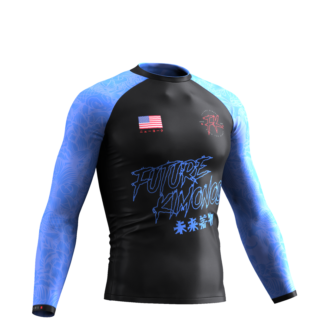 Under Dawg 2.0 - Blue Long Sleeve Rash Guard