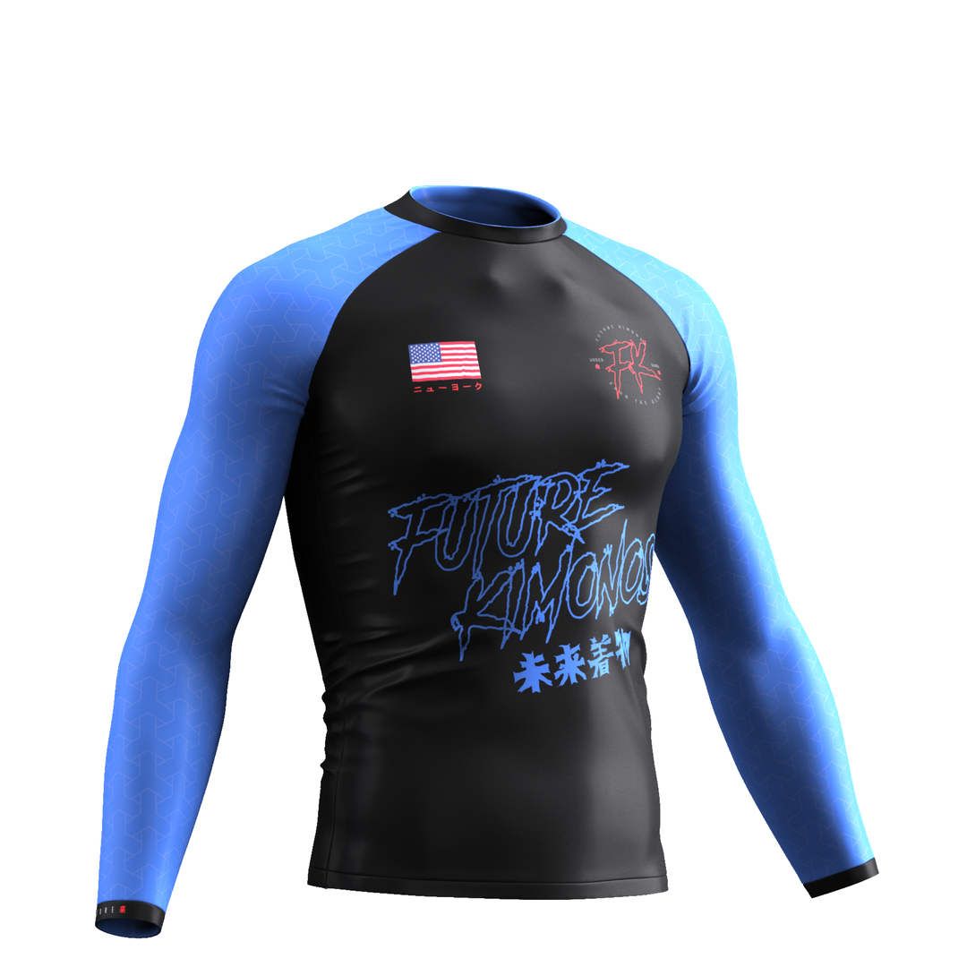 Under Dawg 2.0 - Blue Long Sleeve Rash Guard