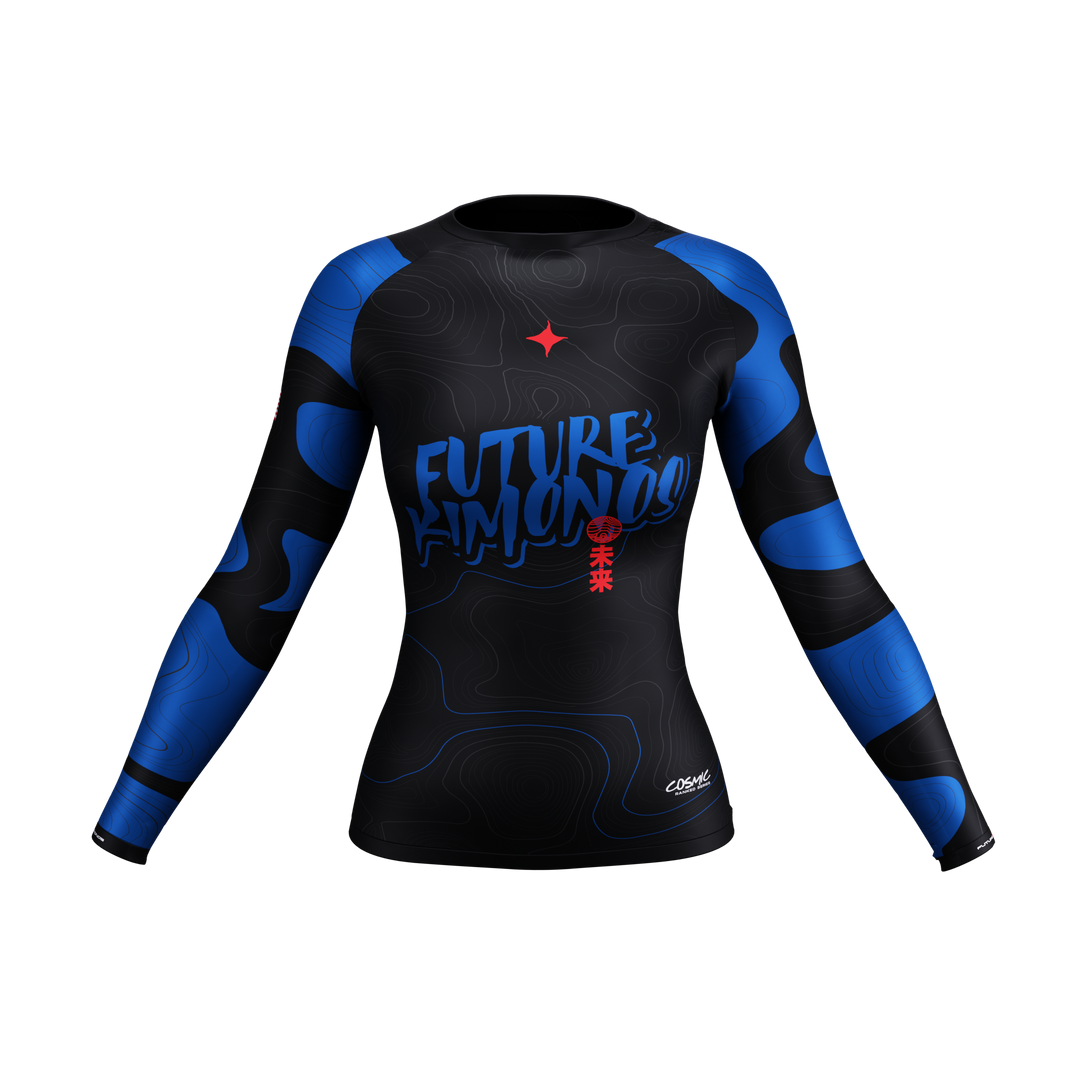 Cosmic Ranked Series - Blue Women's Long Sleeve Rash Guard