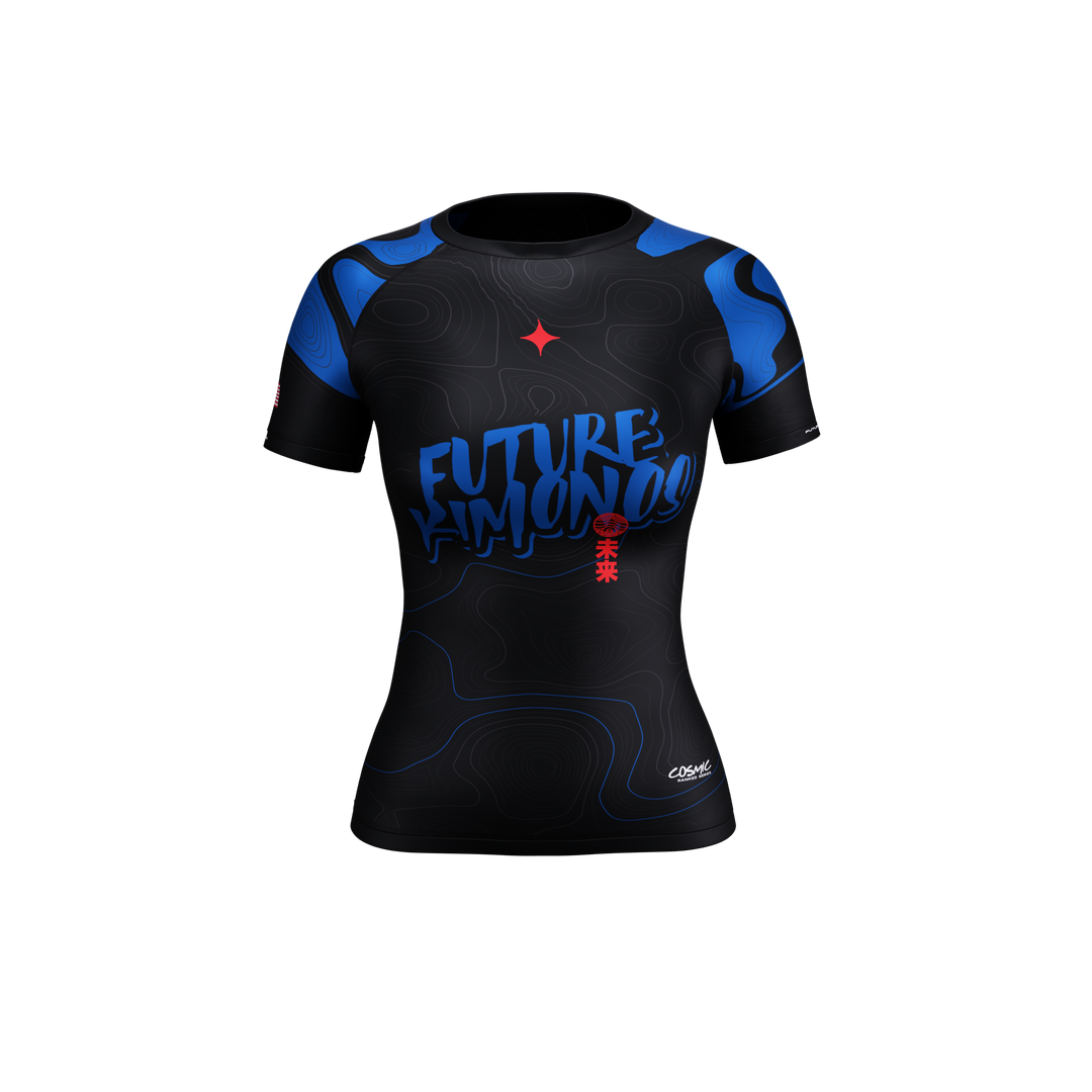 Cosmic Ranked Series - Blue Women's Short Sleeve Rash Guard