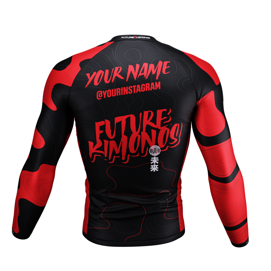 Cosmic Ranked Series - Red Long Sleeve Rash Guard