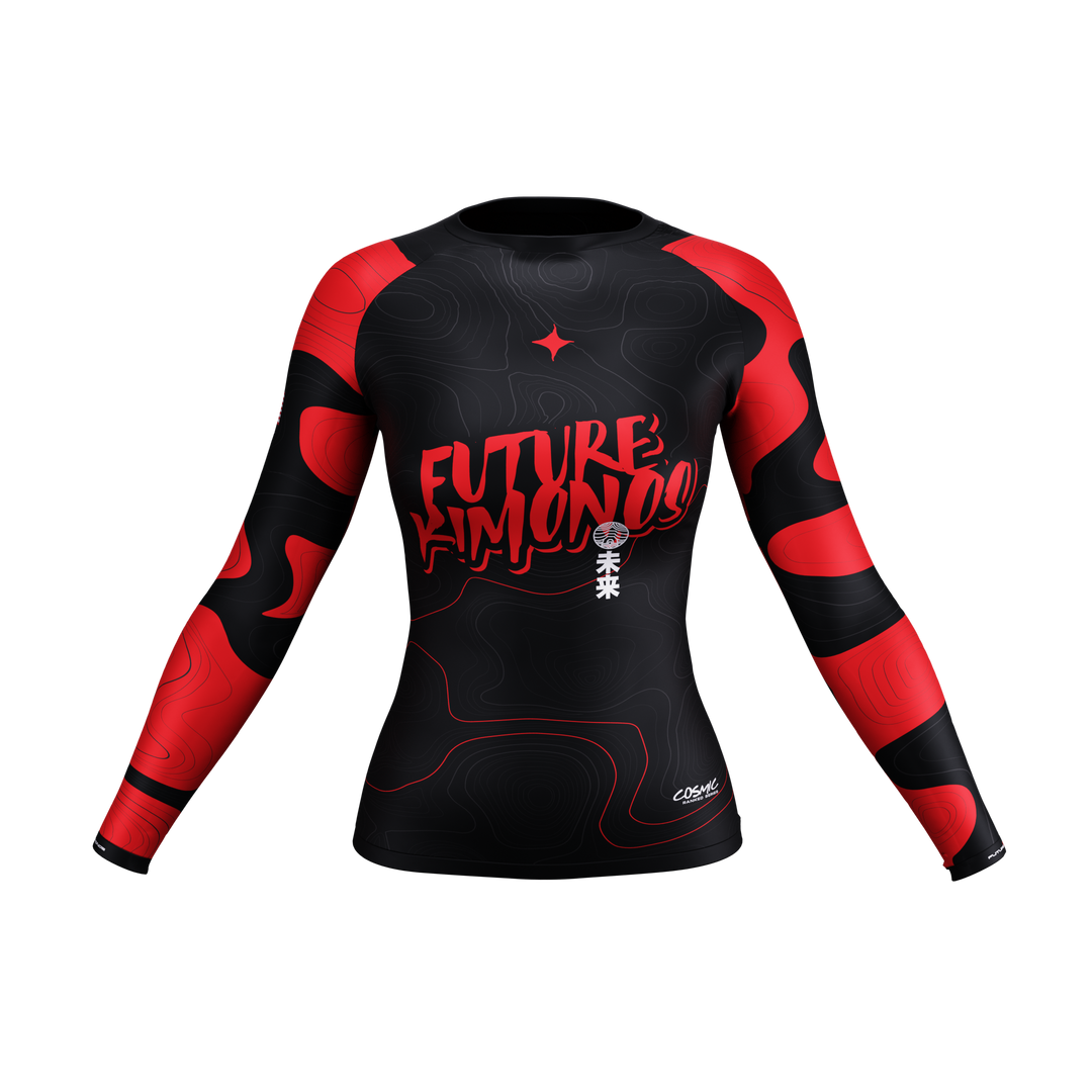 Cosmic Ranked Series - Red Women's Long Sleeve Rash Guard