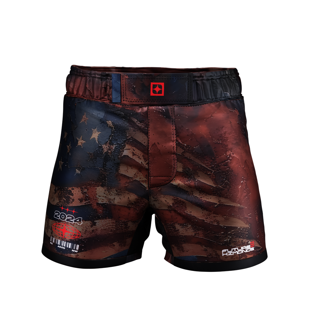 Gordon Ryan ADCC 2024 USA fight shorts, no sponsors, front