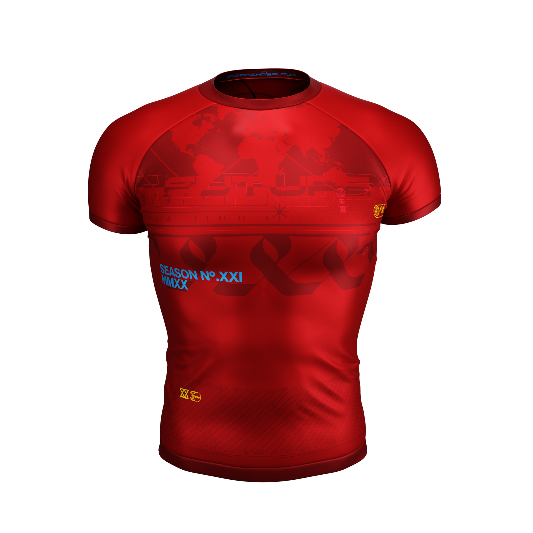 Sponsor Rash Guard Prototype SUPER-RED - Short Sleeve Rash Guard – EARN THE GLORY