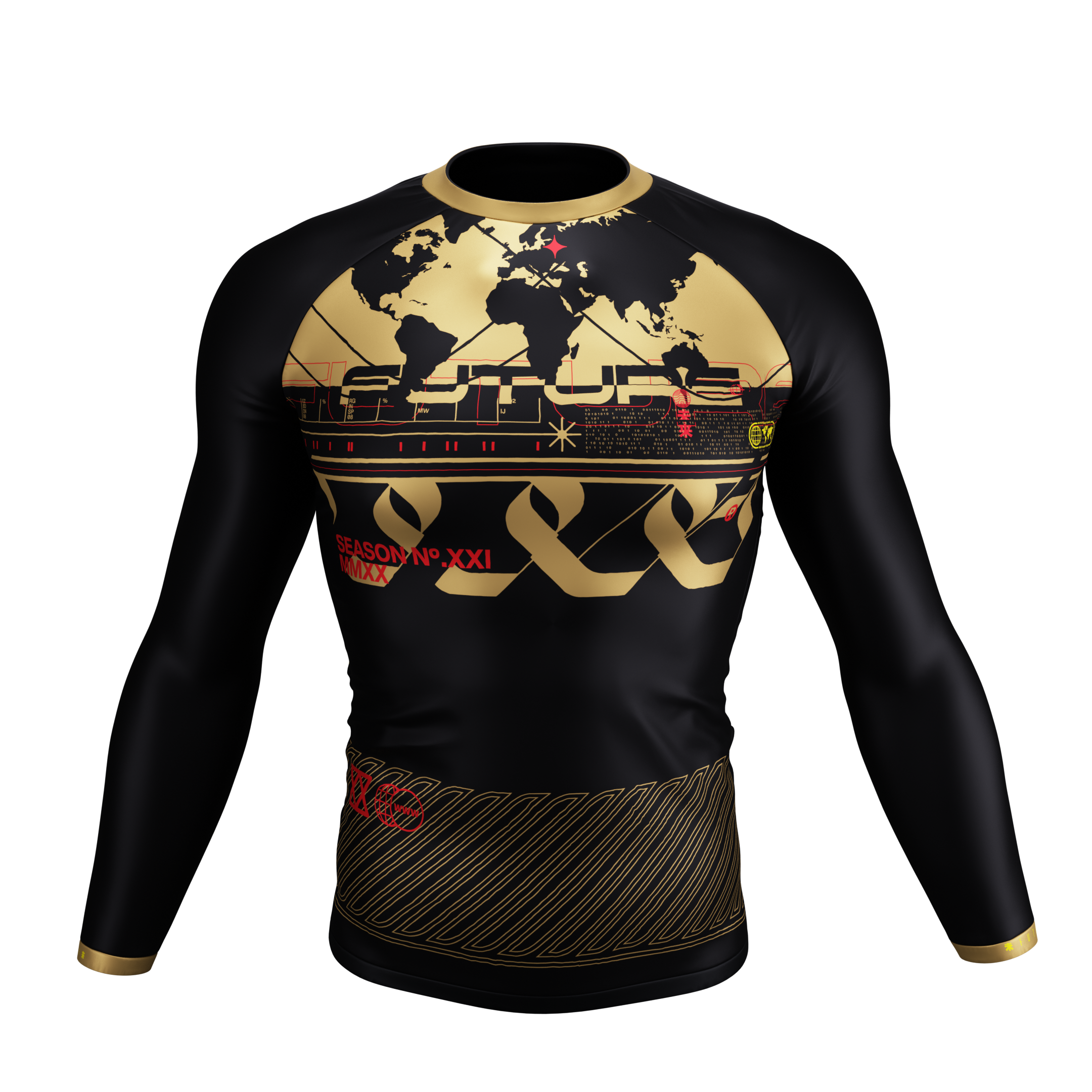 M　CRONOS Advanced Rash Guard Long Sleeve prototypegreymen_sLSback.png?v