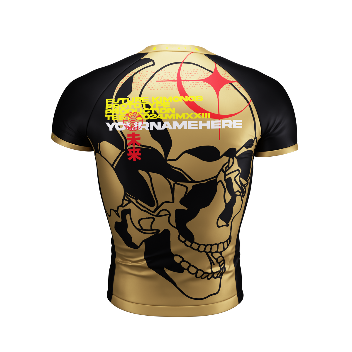 Gold Rash Guard Designs Prototype Series - Gold Short Sleeve Rash Guard – EARN THE GLORY