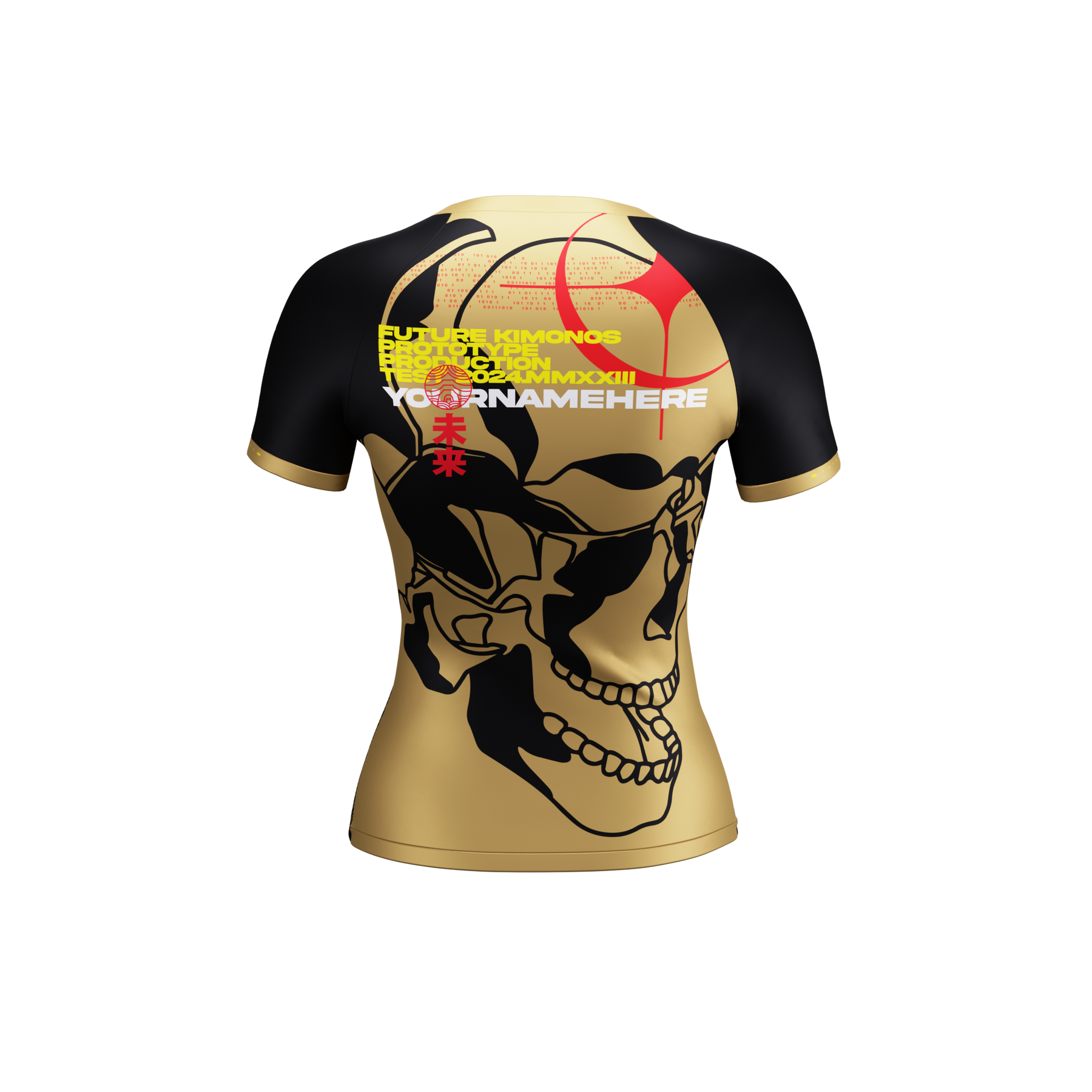 Gold Rash Guard Designs Prototype Series - Gold Women's Short Sleeve Rash Guard – EARN THE GLORY