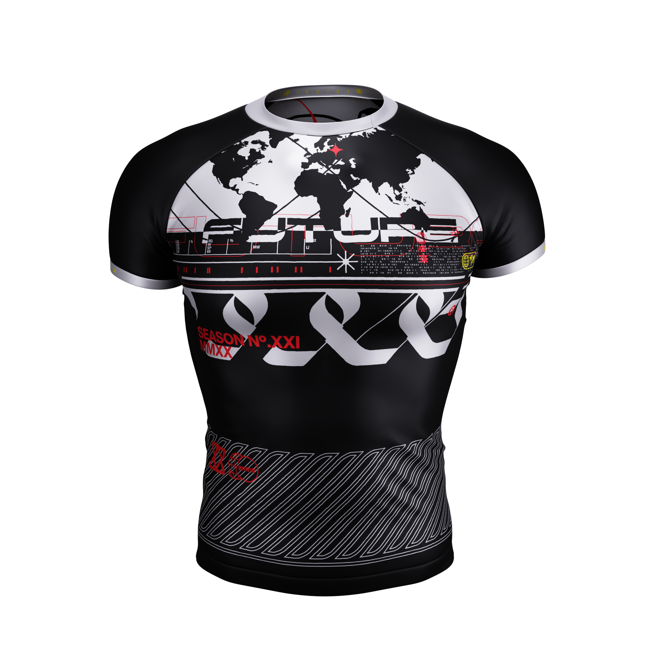 [GLACK] GT079 Speed Track Short Sleeve Rash Guard/追跡付 prototypegreymen_sSSfront.png?