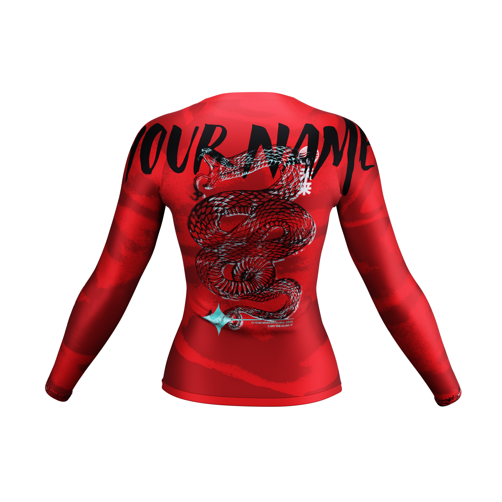 Women's Long Sleeve Crop Rash Guard | “Red