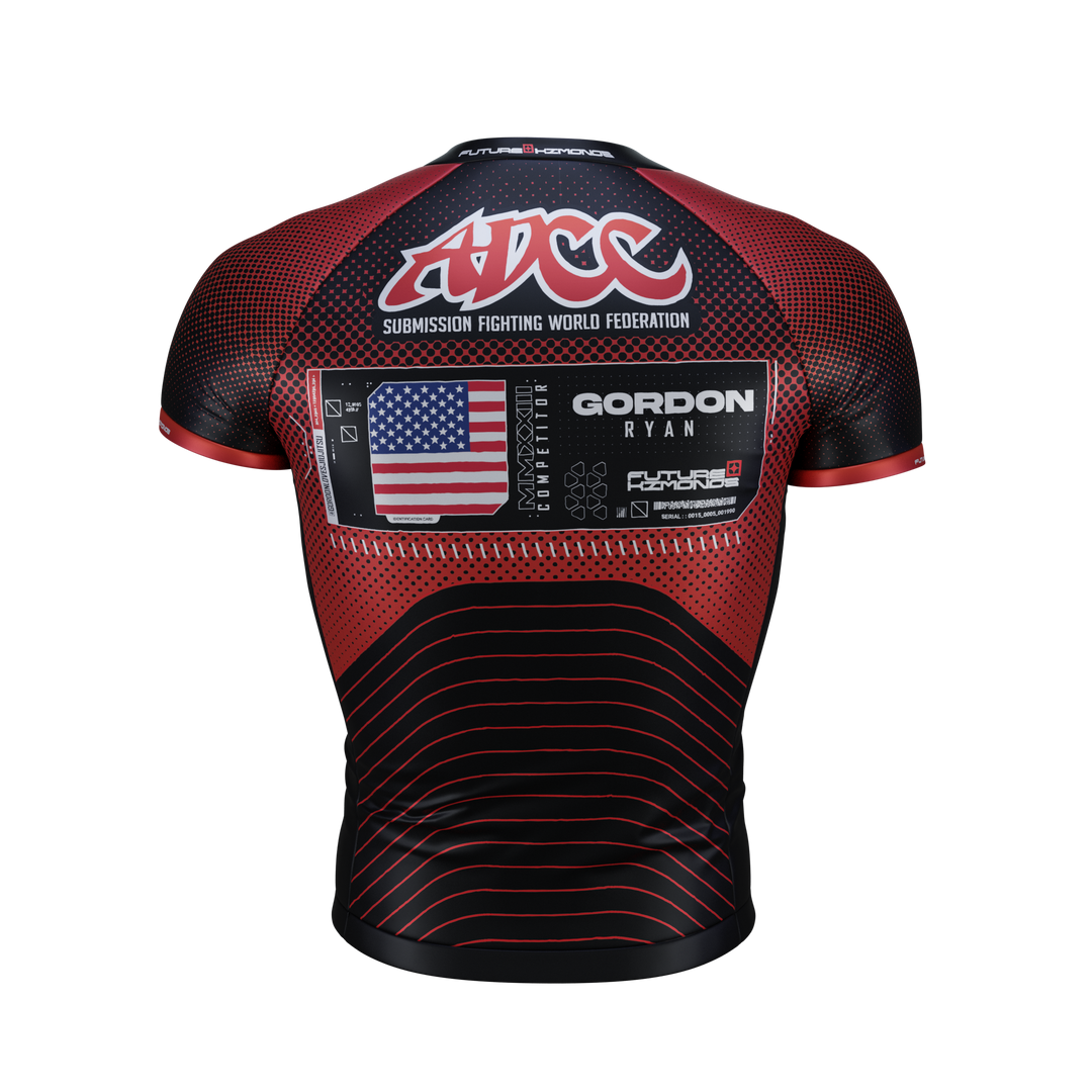 ADCC 2023 Competitor Series - RED Short Sleeve Rash Guard