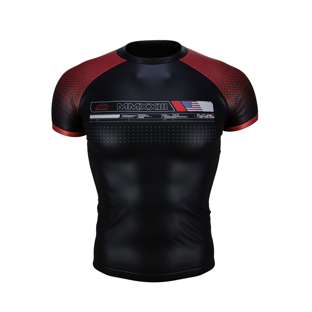 ADCC 2023 Competitor Series - RED Short Sleeve Rash Guard