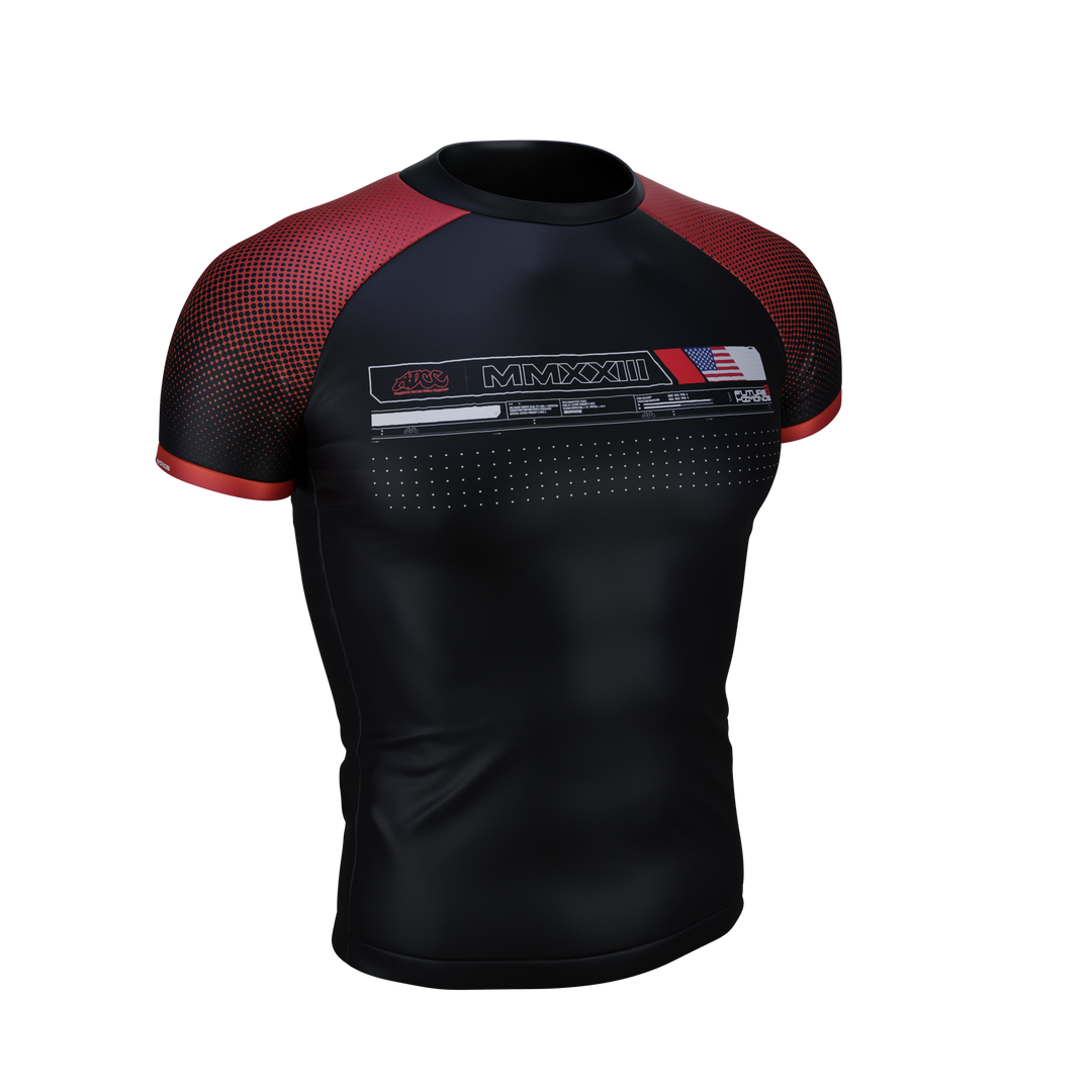 ADCC 2023 Competitor Series - RED Short Sleeve Rash Guard