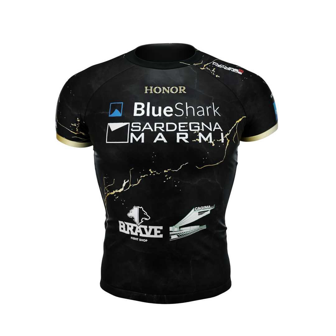 HONOR - Kintsugi Edition - Black Short Sleeve Rash Guard