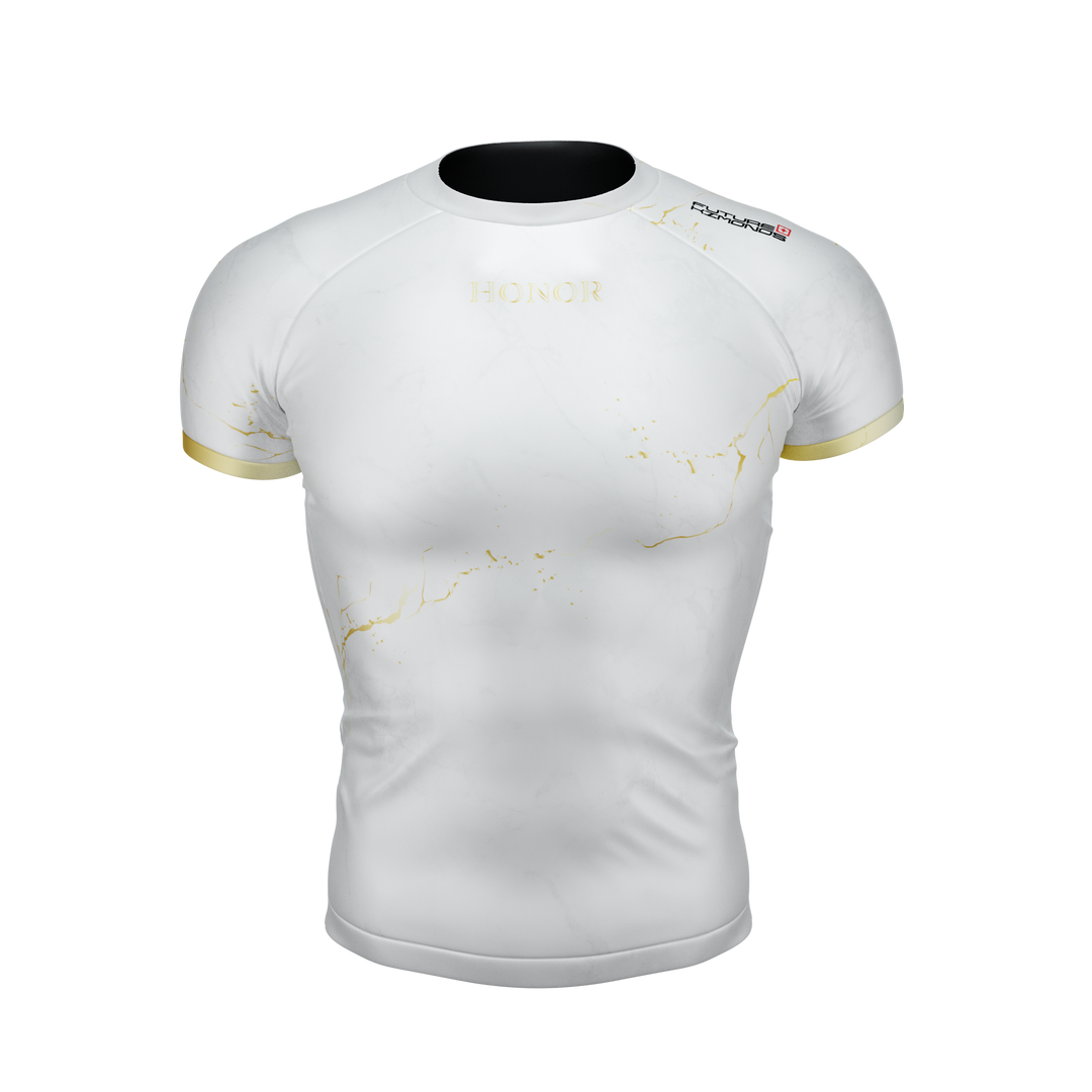 HONOR - Kintsugi Edition - White Short Sleeve Rash Guard