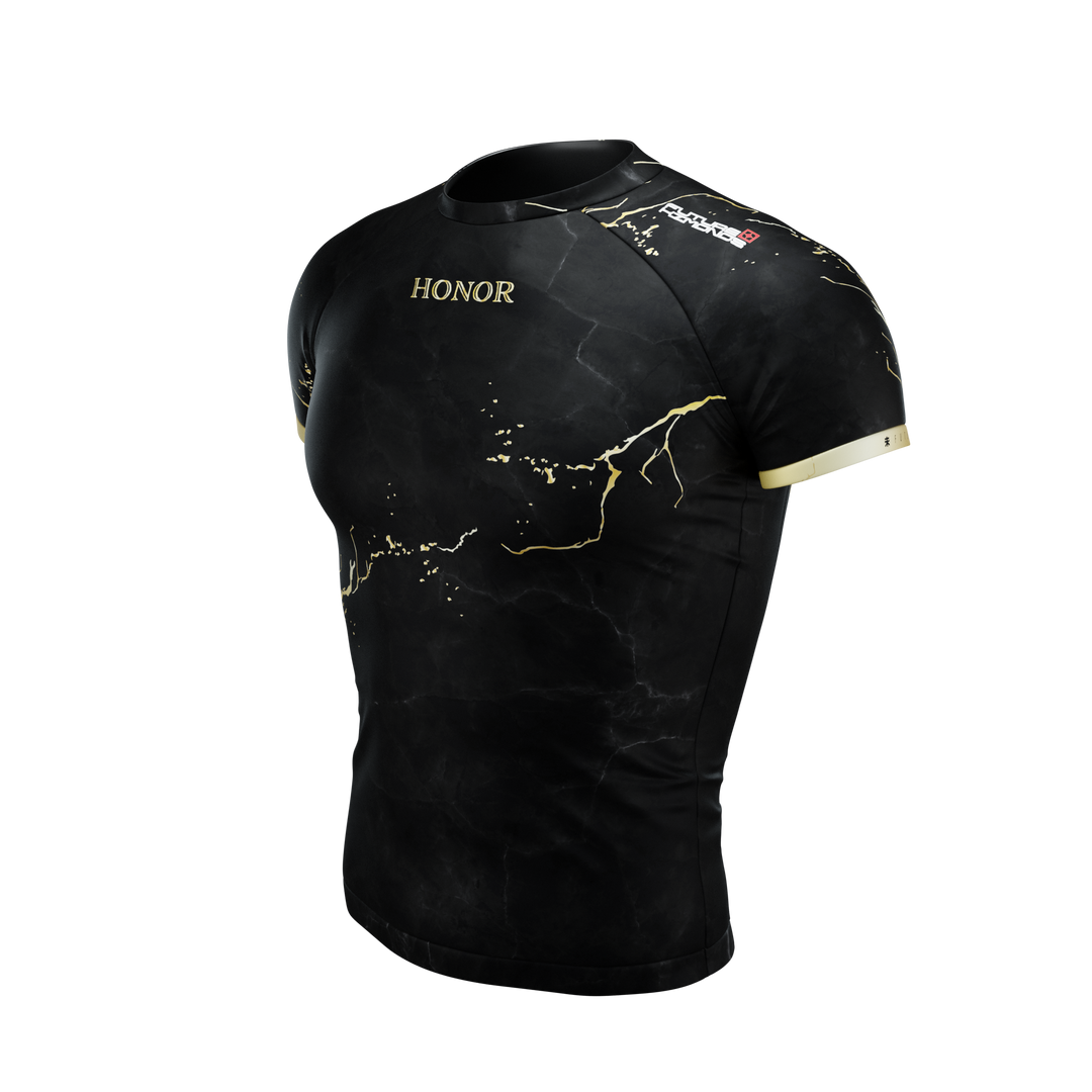 HONOR - Kintsugi Edition - Black Short Sleeve Rash Guard