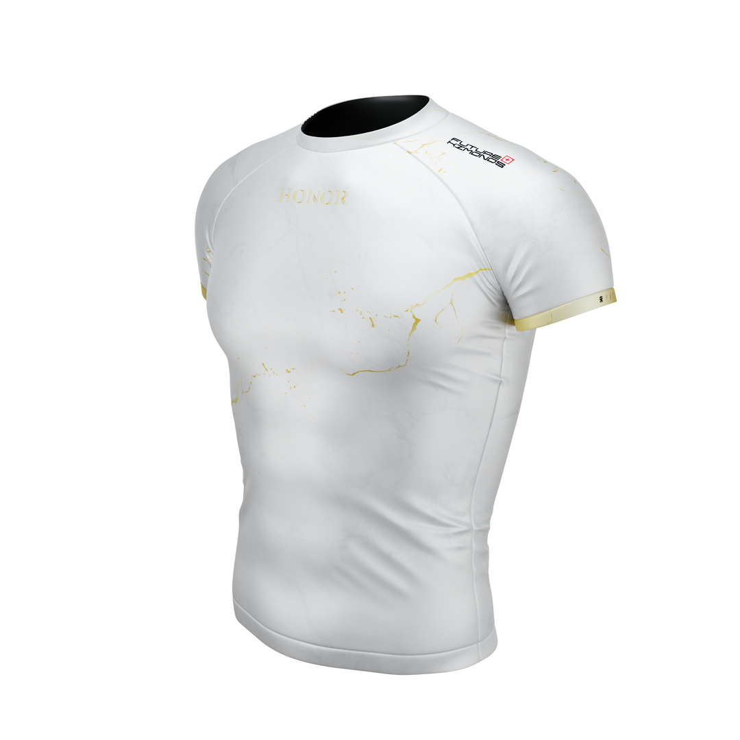 HONOR - Kintsugi Edition - White Short Sleeve Rash Guard