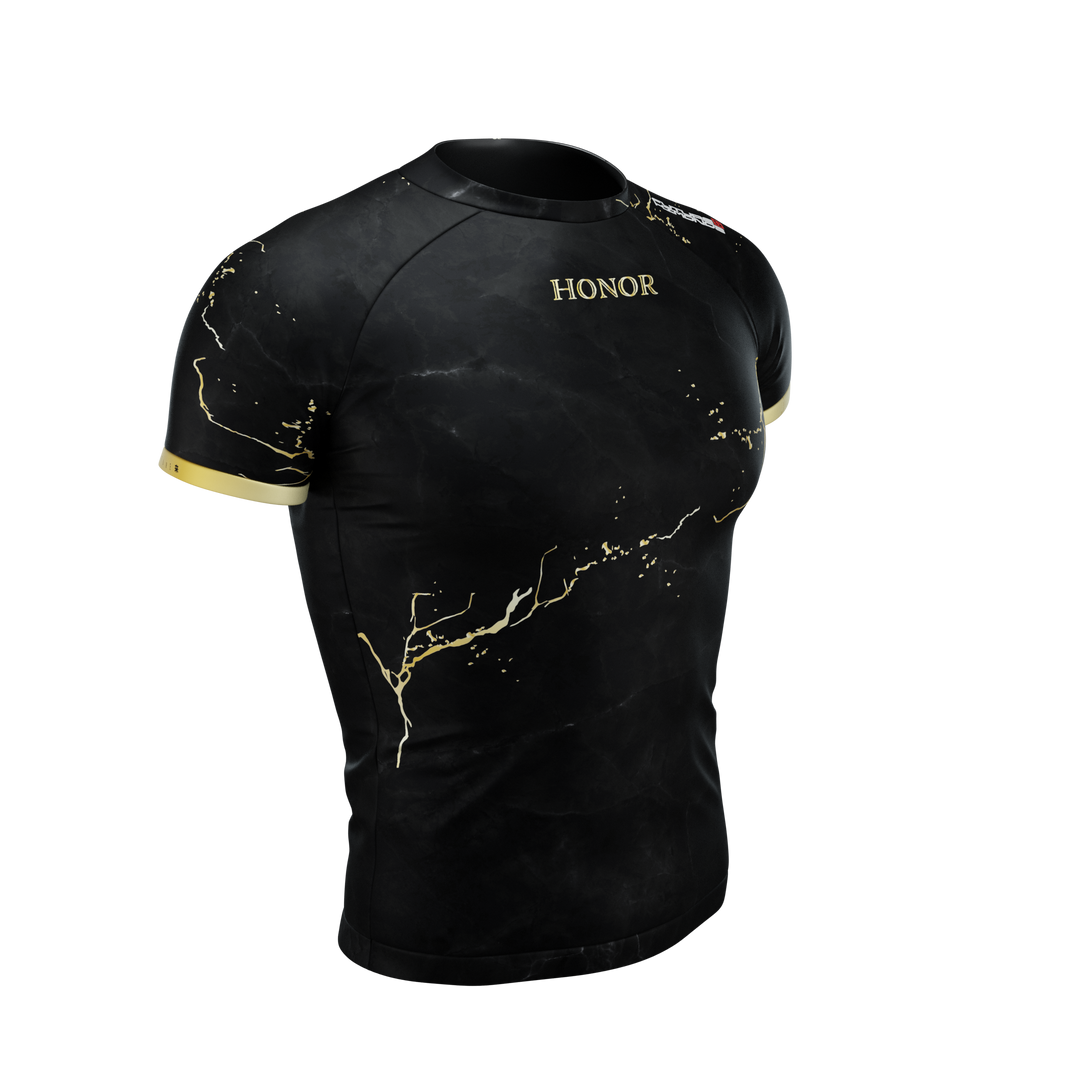 HONOR - Kintsugi Edition - Black Short Sleeve Rash Guard