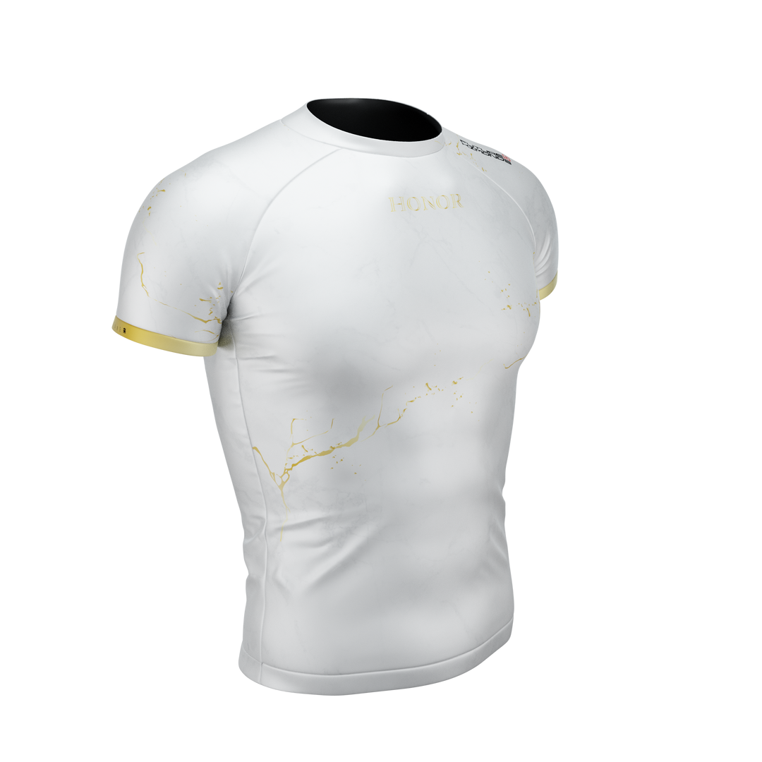 HONOR - Kintsugi Edition - White Short Sleeve Rash Guard