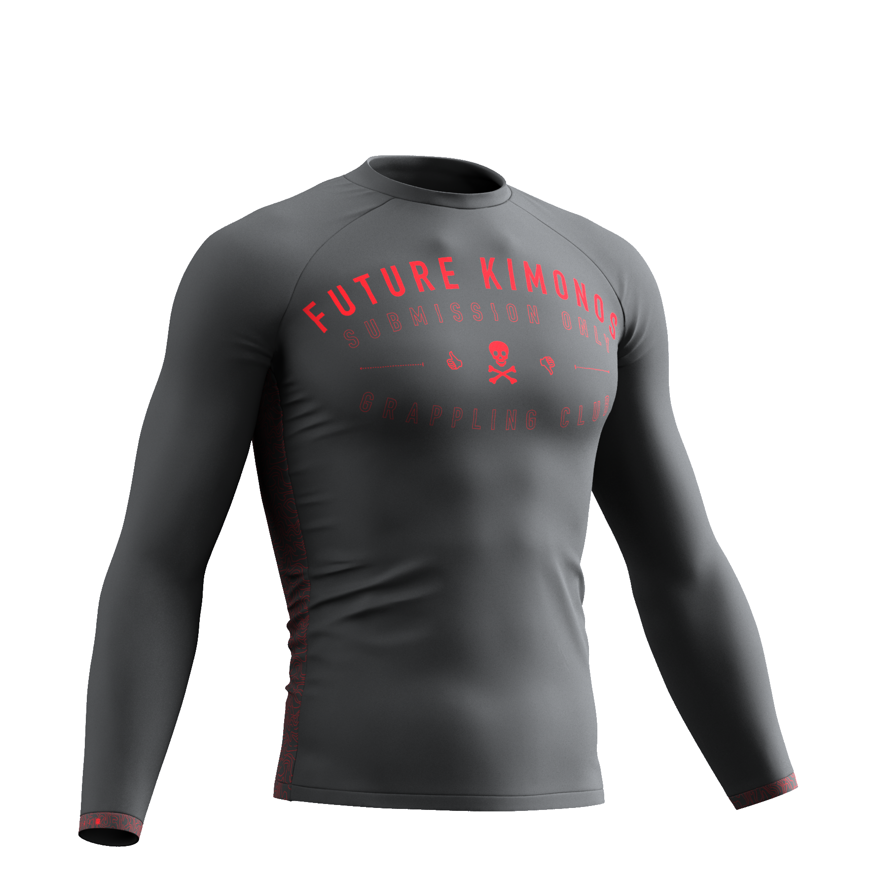 Sponsor Rash Guard Sub Club - Grey Long Sleeve Rash Guard – EARN THE GLORY