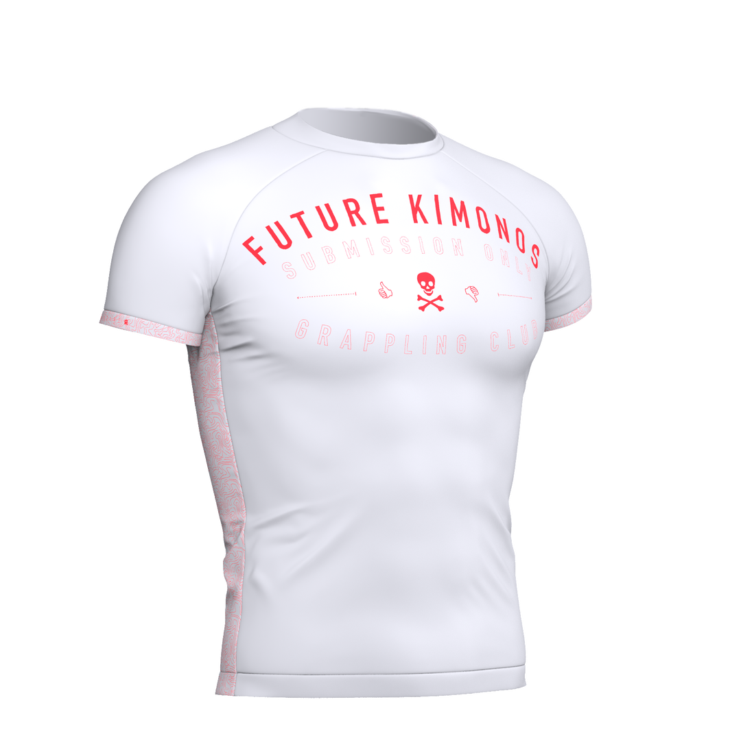 Sponsor Rash Guard Sub Club - White Short Sleeve Rash Guard – EARN THE GLORY