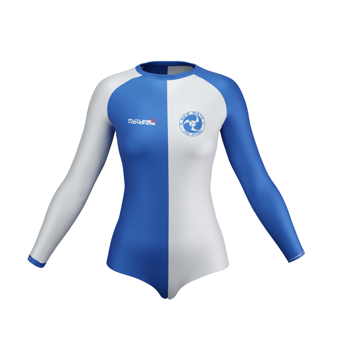 Blue Wave Long Sleeve Womens Sports Rash Guard – EARN THE GLORY
